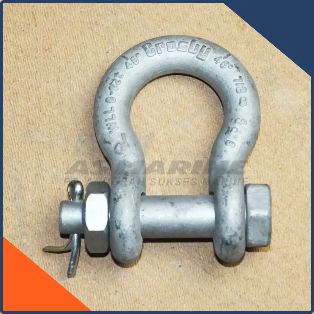 Bow Shackle / Segel Omega G2130A Bolt & Nut Alloy 7/8 Inch 6.5 Ton